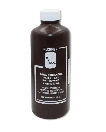 AGUA OXIGENADA ALCOMEX 250 ML PEROXIDO DE HIDROGENO ANTISÉPTICO