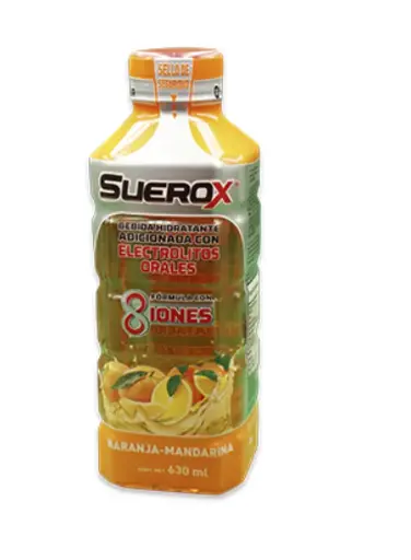 SUEROX ADULTO 8 IONES NARAN-MANDA 630 ML CLORURO;POTASIO;SODIO;MAGNESIO;CALCIO;VITAMINA C;ZINC;AZUCAR SOLUCION REHIDRATANTE