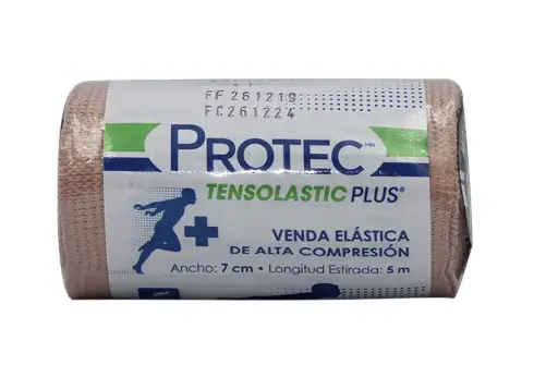 VENDA ELASTICA TEN/PLUS 1 VENDAS 7CMX5 M VENDA MATERIAL DE CURACION
