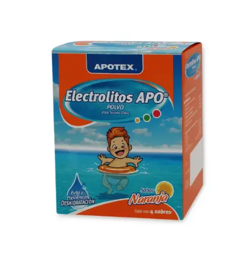 Electrolitos APO Polvo Vida Suero Oral sabor Naranja