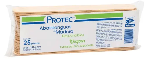 ABATELENGUAS MADERA 25 PZS PROTEC