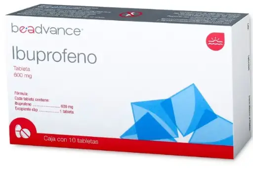 IBUPROFENO 10 TAB 600 MG IBUPROFENO ANTIINFLAMATORIO/ANTIPIRÉTICO
