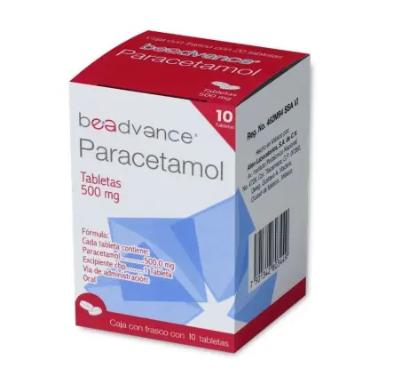 PARACETAMOL 10 TAB 500 MG PARACETAMOL ANALGÉSICO/ANTIPIRÉTICO