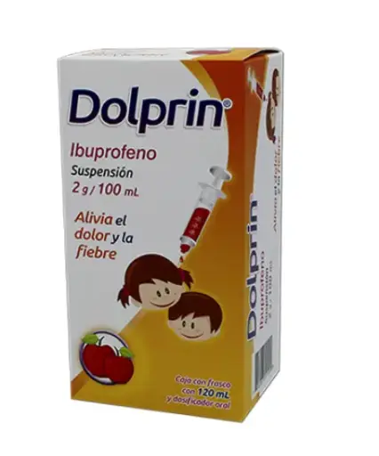 DOLPRIN 1 SUSP 100MG/5/120 ML IBUPROFENO ANTIINFLAMATORIO/ANTIPIRÉTICO