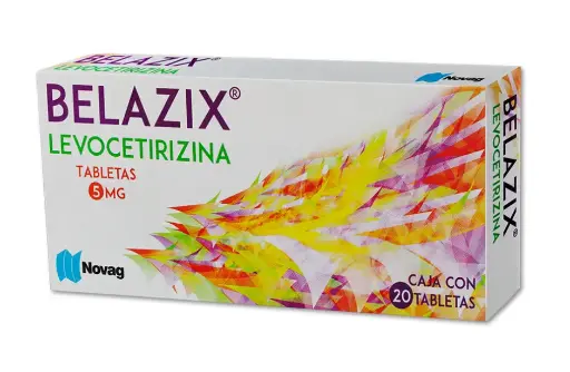 BELAZIX C/20 TAB 5MG LEVOCETIRIZINA RINITIS ALERGICA / URTICARIA 