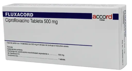 FLUXACORD CIPROFLOXACINO 500MG 14 TABLETAS