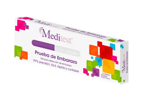 PRUEBA DE EMBARAZO MEDITEST 1 CJA 1 PZA PRUEBA DE EMBARAZO PRUEBA DIAGNÓSTICA