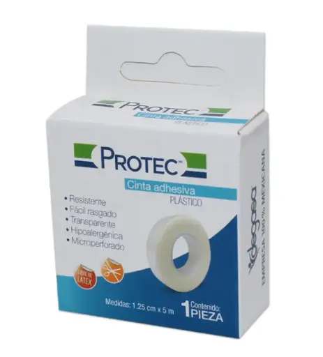 TELA ADHESIVA PLAST 1 PZA 1.25CM X 5M TELA ADHESIVA MATERIAL DE CURACION