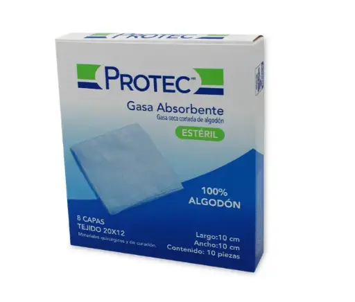 GASA PROTEC ESTERIL 10 GASA 10CMX10 CM GASA MATERIAL DE CURACION