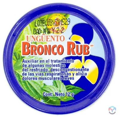 BRONCORUB 12 G ACEITE DE EUCALIPTO;ALCANFOR;ESENCIA DE TREMENTINA;MENTOL DESCONGESTIVO