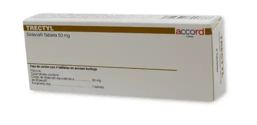 TRECTYL 4 TAB 50 MG SILDENAFIL TRATAMIENTO DE LA DISFUNCION ERECTIL