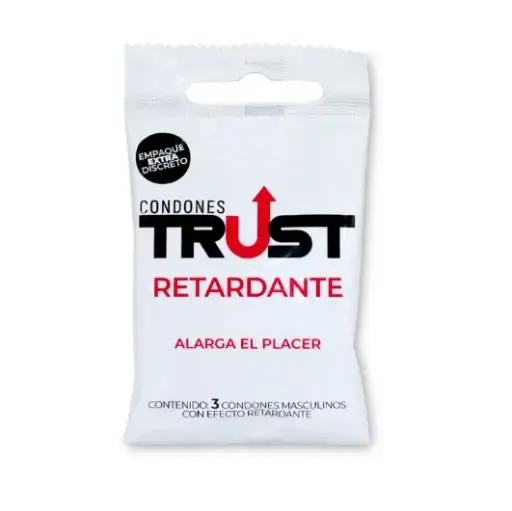 TRUST RETARDANTE 1 SOB 3 PZA PRESERVATIVO ANTICONCEPTIVO
