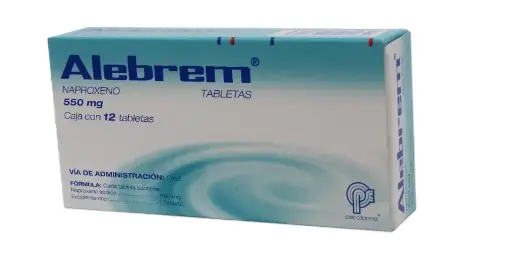 ALEBREM 12 TAB 550 MG NAPROXENO ANTIINFLAMATORIO NO ESTEROIDEO