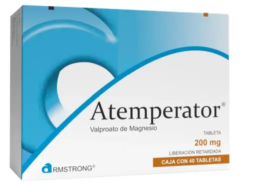 ATEMPERATOR 40 TAB DE 200 MG VALPROATO DE MAGNESIO ANTIEPILEPTICO