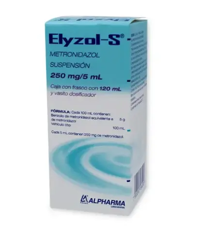 ELYZOL-S METRONIDAZOL SUSPENSIÓN  1 SUSP 250MG/5ML FRASCO CON 120 ML 