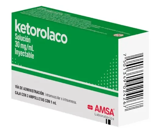 KETOROLACO 3 AMP 30 MG KETOROLACO ANTIINFLAMATORIO NO ESTEROIDEO