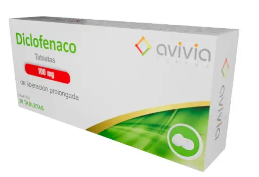 DICLOFENACO 100 MG LIBERACIÓN PROLONGADA 20 TABLETAS