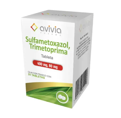 SULFAMETOXAZOL TRIMETOPRIMA 20 TAB 400 MG, 80MG ANTIBIÓTICO